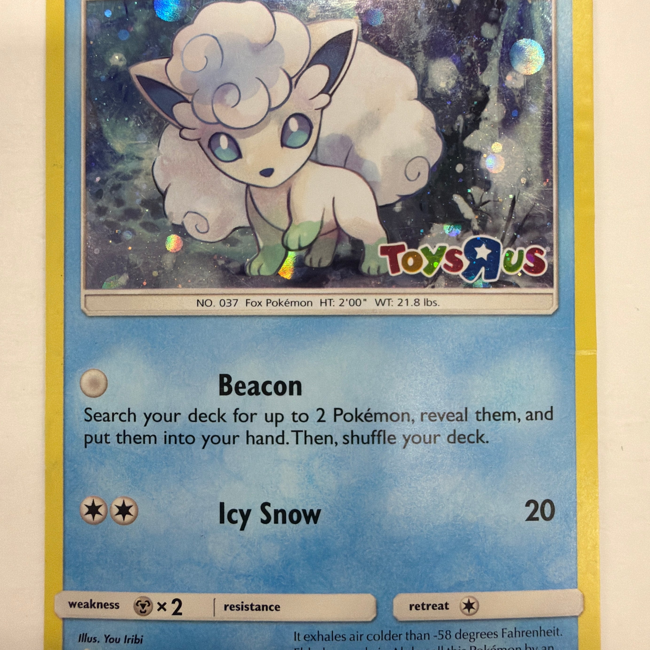 Pokémon TCG - Promo Alolan Vulpix 21/145 (ToysRus Stamped) Cosmos Holo DMG