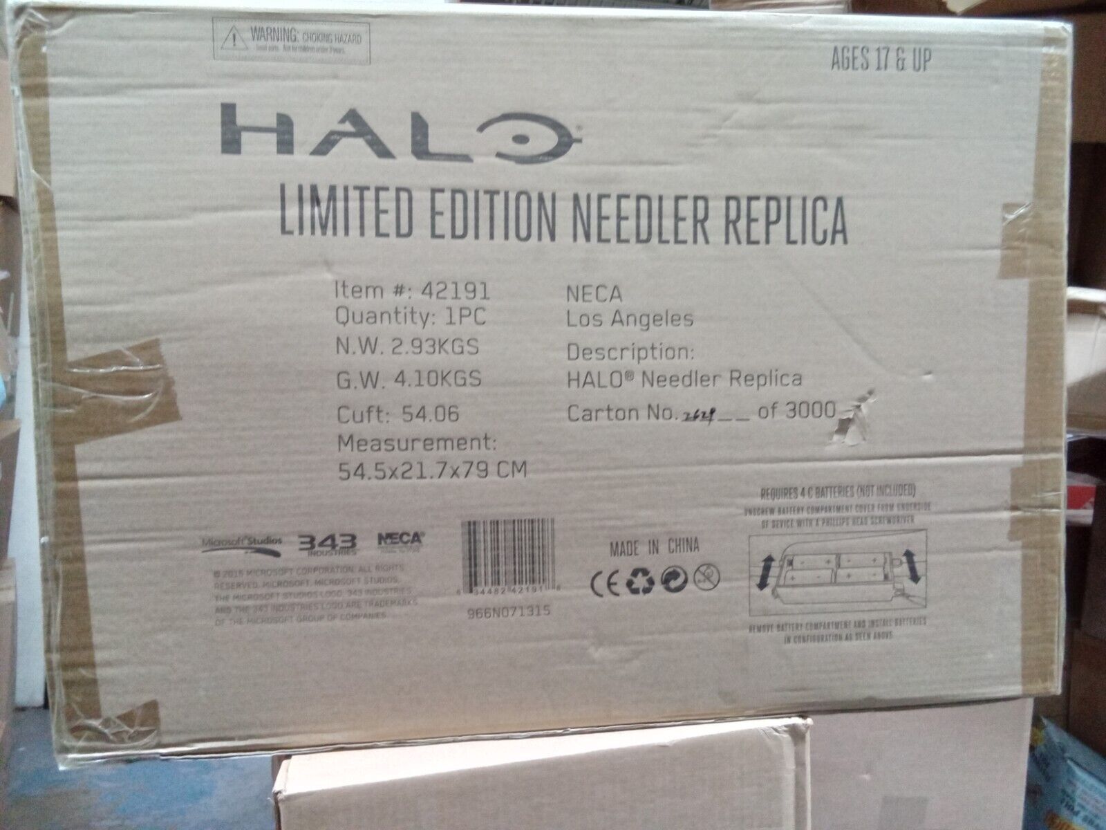 NECA HALO Needler 1:1 Prop Replica