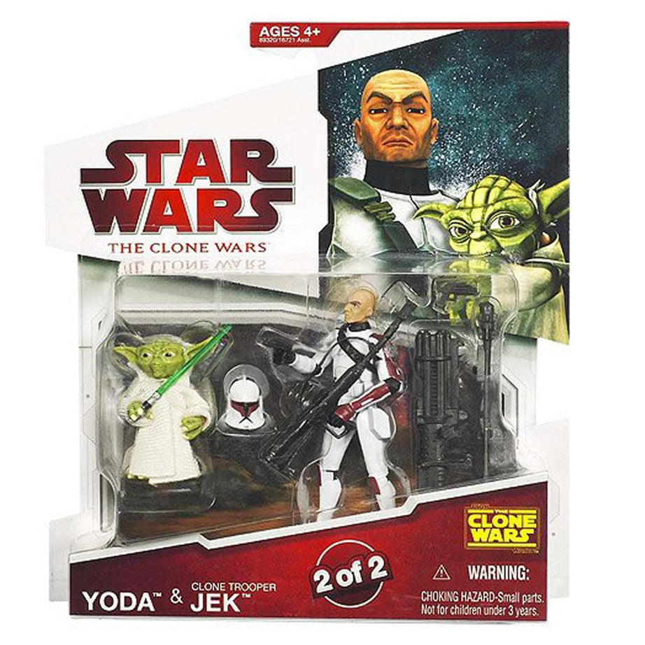 Hasbro Star Wars The Clone Wars Yoda & Clone Trooper Jek Action Figure 2-Pack Walmart Exclusive