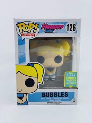 Funko Pop! Animation Powerpuff Girls Bubbles #126 SDCC 2016 Exclusive Shared Sticker