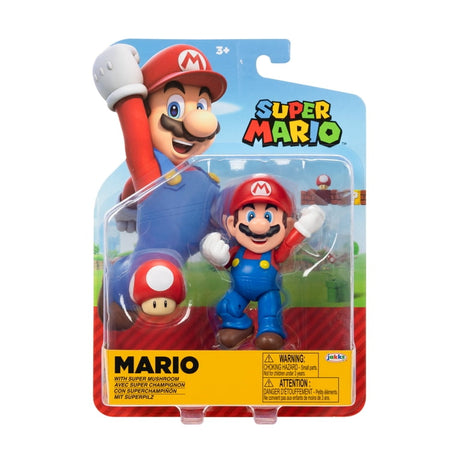 Jakks Nintendo Mario with Red Mushroom Action Figure