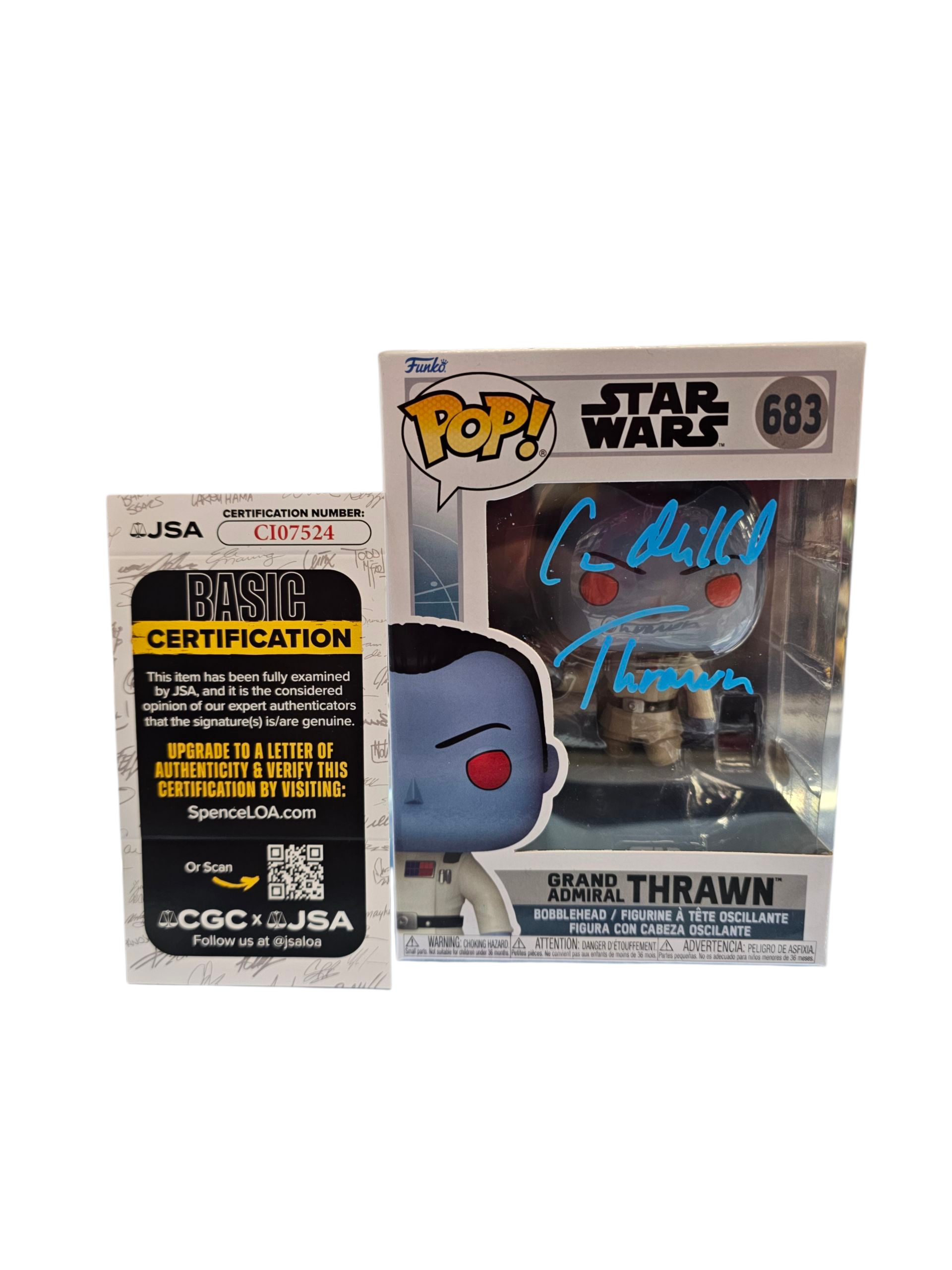 (SIGNED) Funko Pop! Star Wars Grand Admiral Thrawn #683