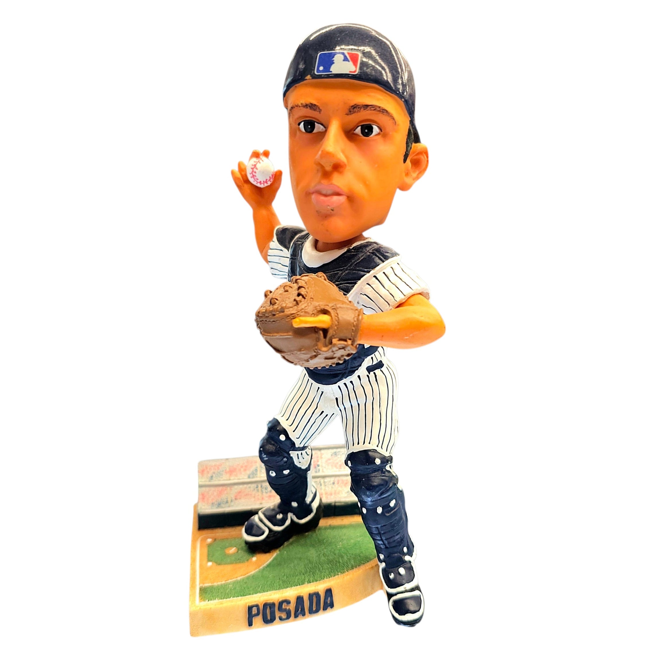 Loose Forever Collectibles New York Yankees Jorge Posada Fielding Pose Bobblehead