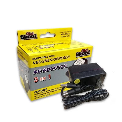Old Skool 3 in 1 AC Adaptor NES/ SNES/ Genesis (OS-2260)