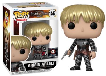 Funko Pop! Animation Attack On Titan Armin Arlelt (Metallic) #1447 Pre-Release Chalice Collectibles Exclusive