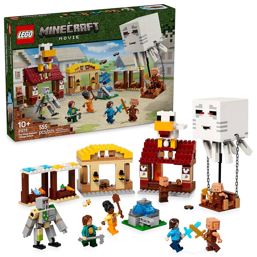 Lego Minecraft Movie The Ghast Balloon Village Attack #21273