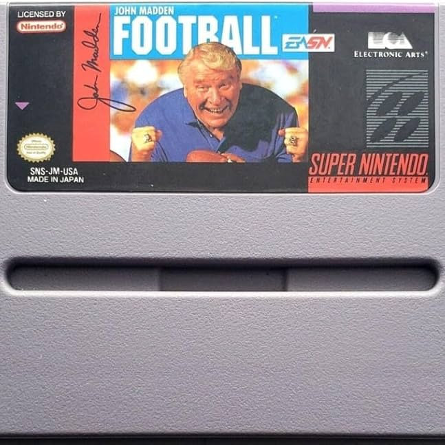 Super Nintendo John Madden Football Video Game