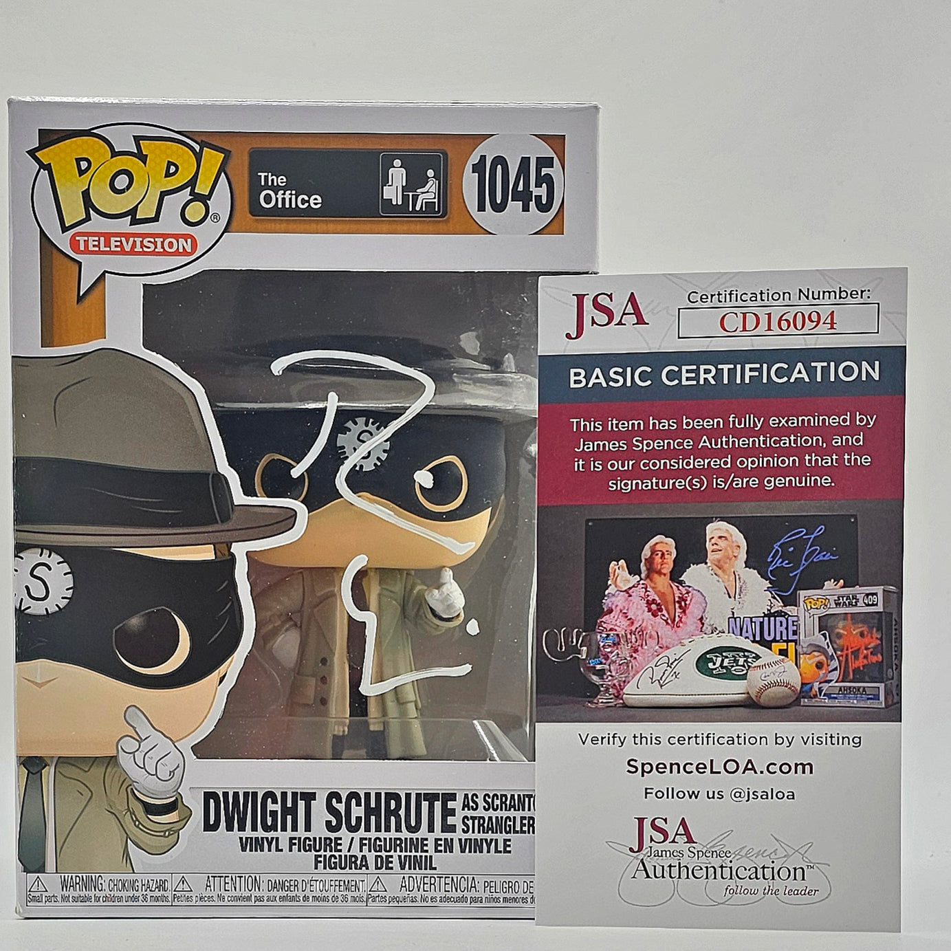 (SIGNED) Funko Pop! Television The Office Dwight Schrute As Scranton Strangler #1045