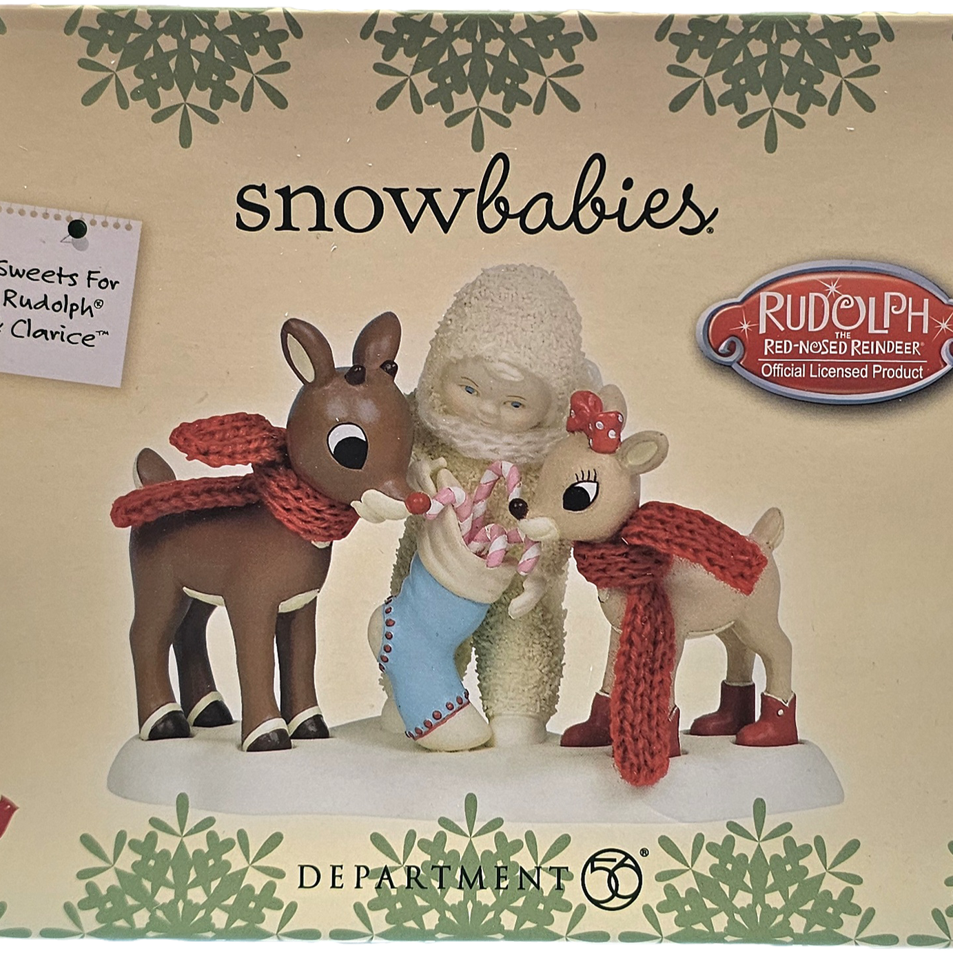 DAMAGE Department 56 Snowbabies Rudolph The Red Nosed Reindeer Sweets For Rudolph & Claire Figurine