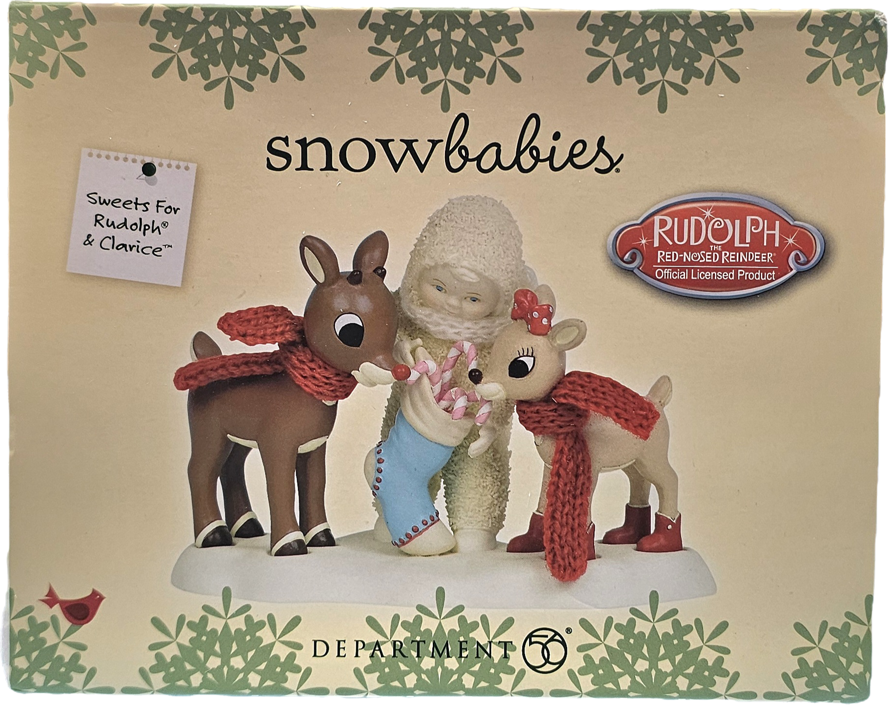 DAMAGE Department 56 Snowbabies Rudolph The Red Nosed Reindeer Sweets For Rudolph & Claire Figurine