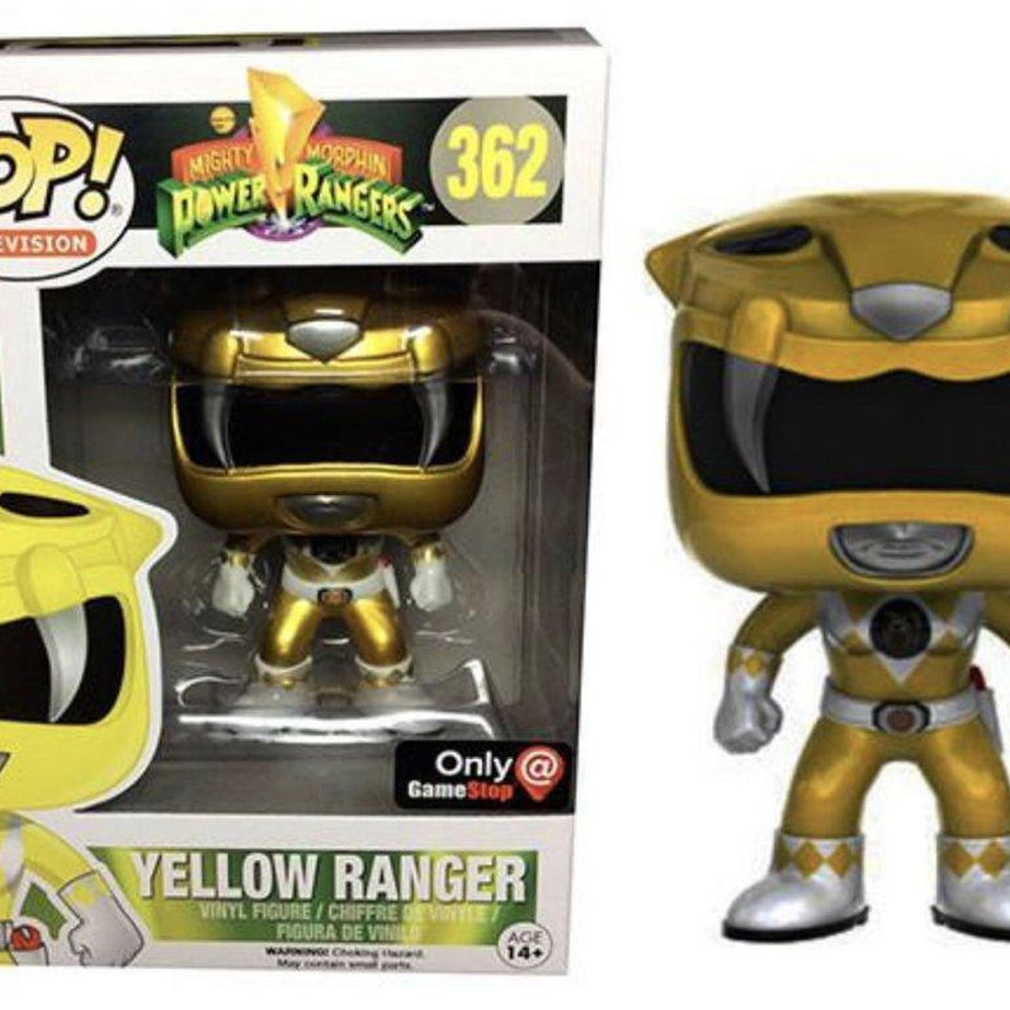 Funko Pop! Television Power Rangers Yellow Ranger (Metallic) #362 Gamestop Exclusive