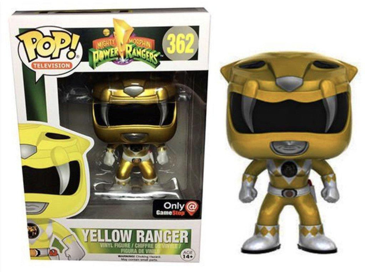 Funko Pop! Television Power Rangers Yellow Ranger (Metallic) #362 Gamestop Exclusive
