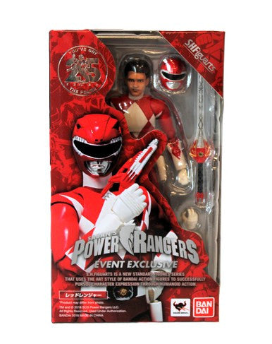 Bandai S.H.Figuarts Mighty Morphin Power Rangers 25th Anniversary Collection Red Ranger 2018 Event Exclusive Action Figure