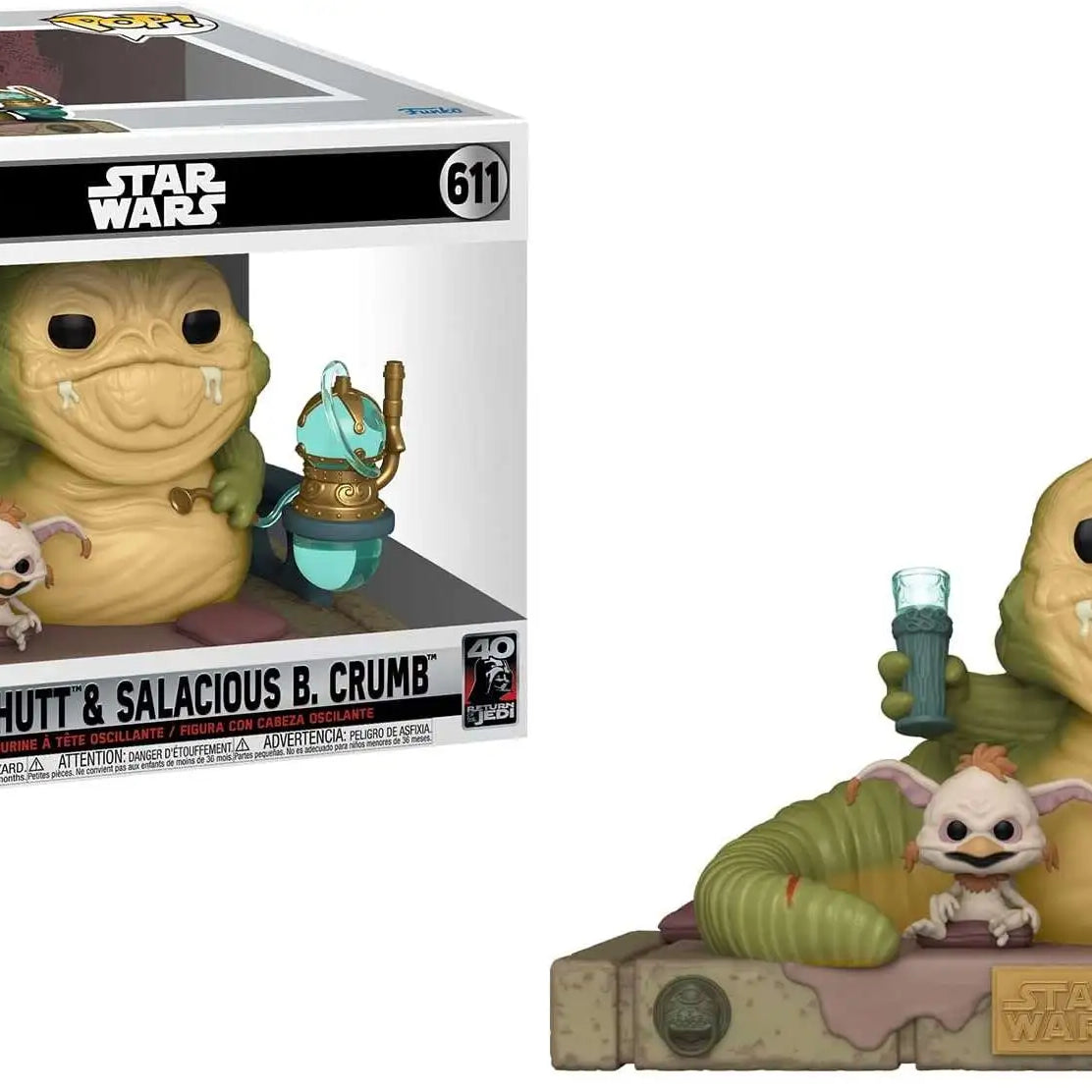 Funko Pop! Star Wars Jabba the Hutt & Salacious B. Crumb #611