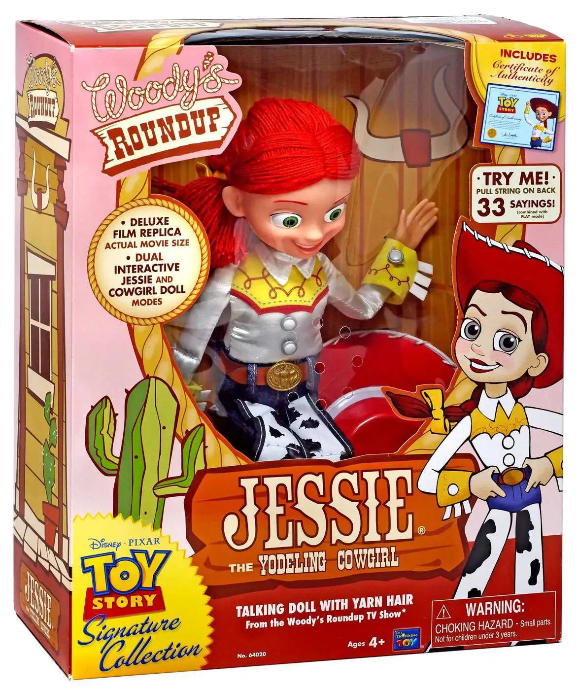 Thinkway Disney Pixar Toy Story Collection Jessie Yodeling Cowgirl Toy
