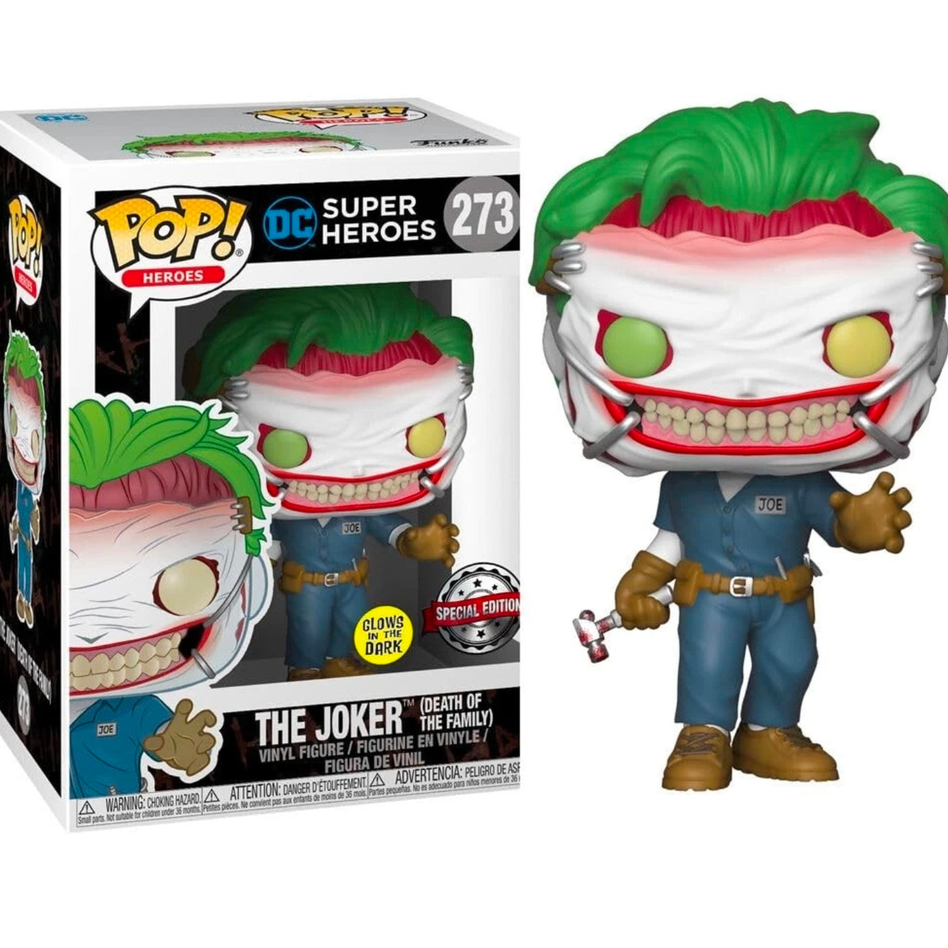 Funko Pop! Heroes DC Superheroes The Joker (Death of the Family) #273 Glow In The Dark Hot Topic Exclusive