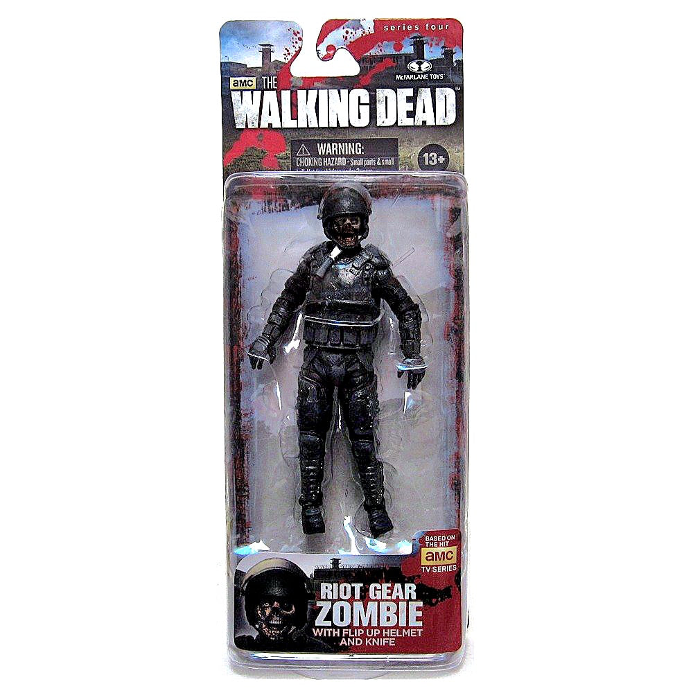 AMC McFarlane Walking Dead Series 4 Riot Gear Zombie Action Figure