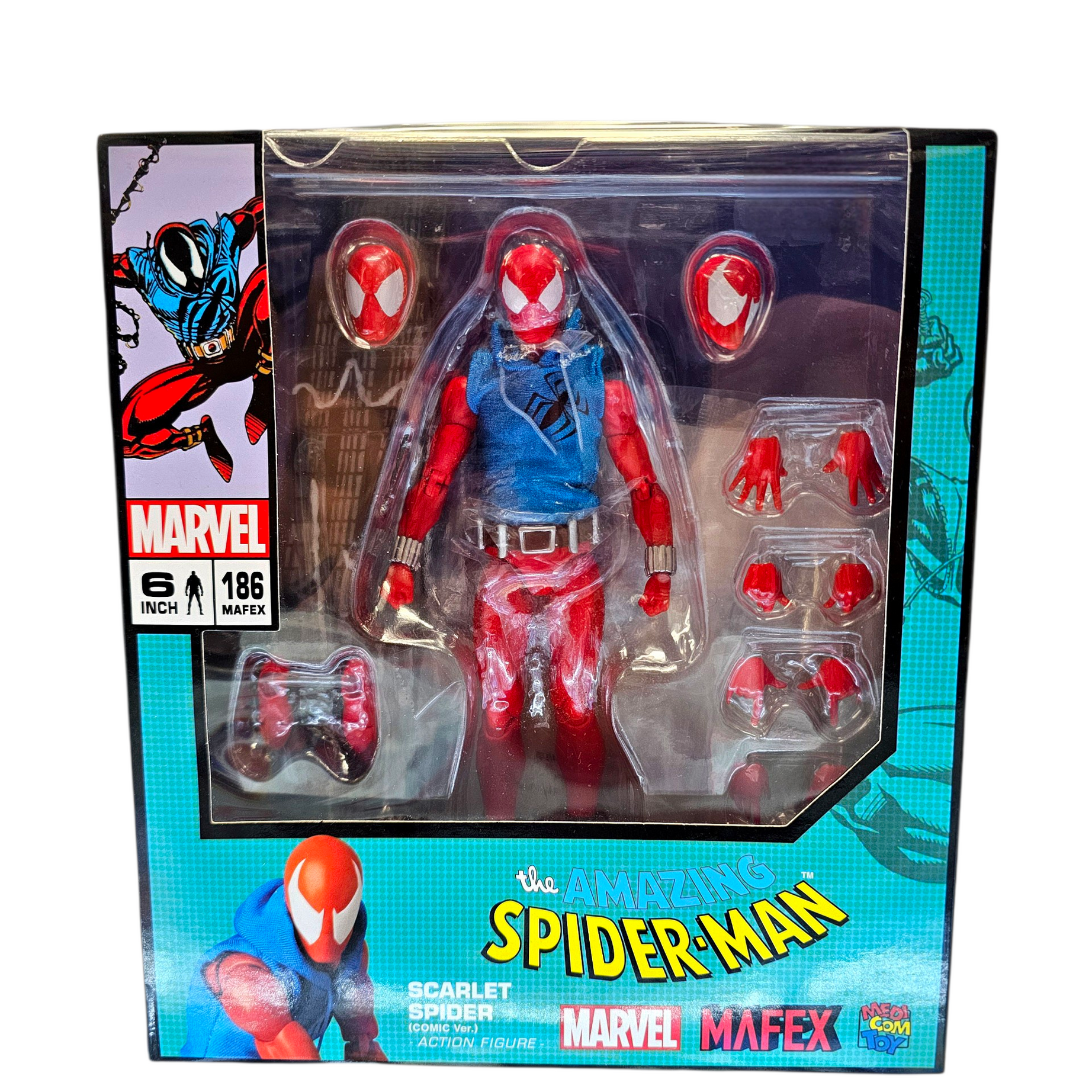 Mafex Marvel The Amazing Spider-Man Scarlet Spider Comic version Action Figure #186