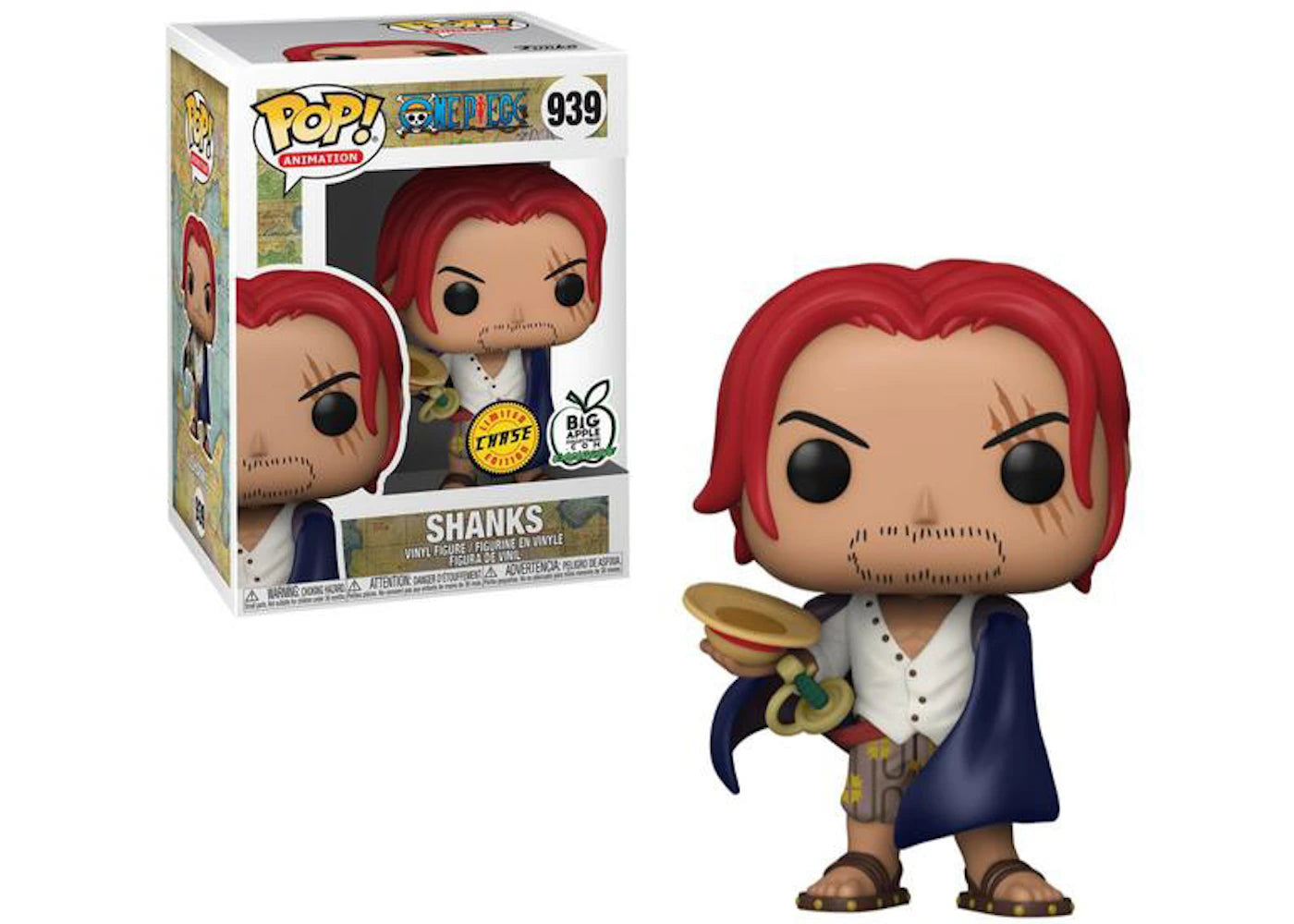 (Chase) Funko Pop! Animation One Piece Shanks #939 Big Apple Collectibles Exclusive
