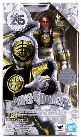Bandai S.H.Figuarts Mighty Morphin Power Rangers 25th Anniversary Collection White Ranger Action Figure