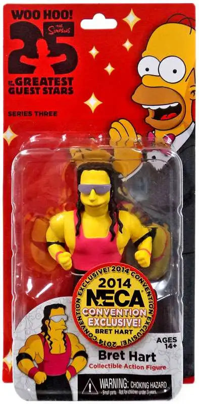 Neca The Simpsons 25 of The Greatest Guest Stars Series 3 Bret Hart Neca 2014 Convention Exclusive
