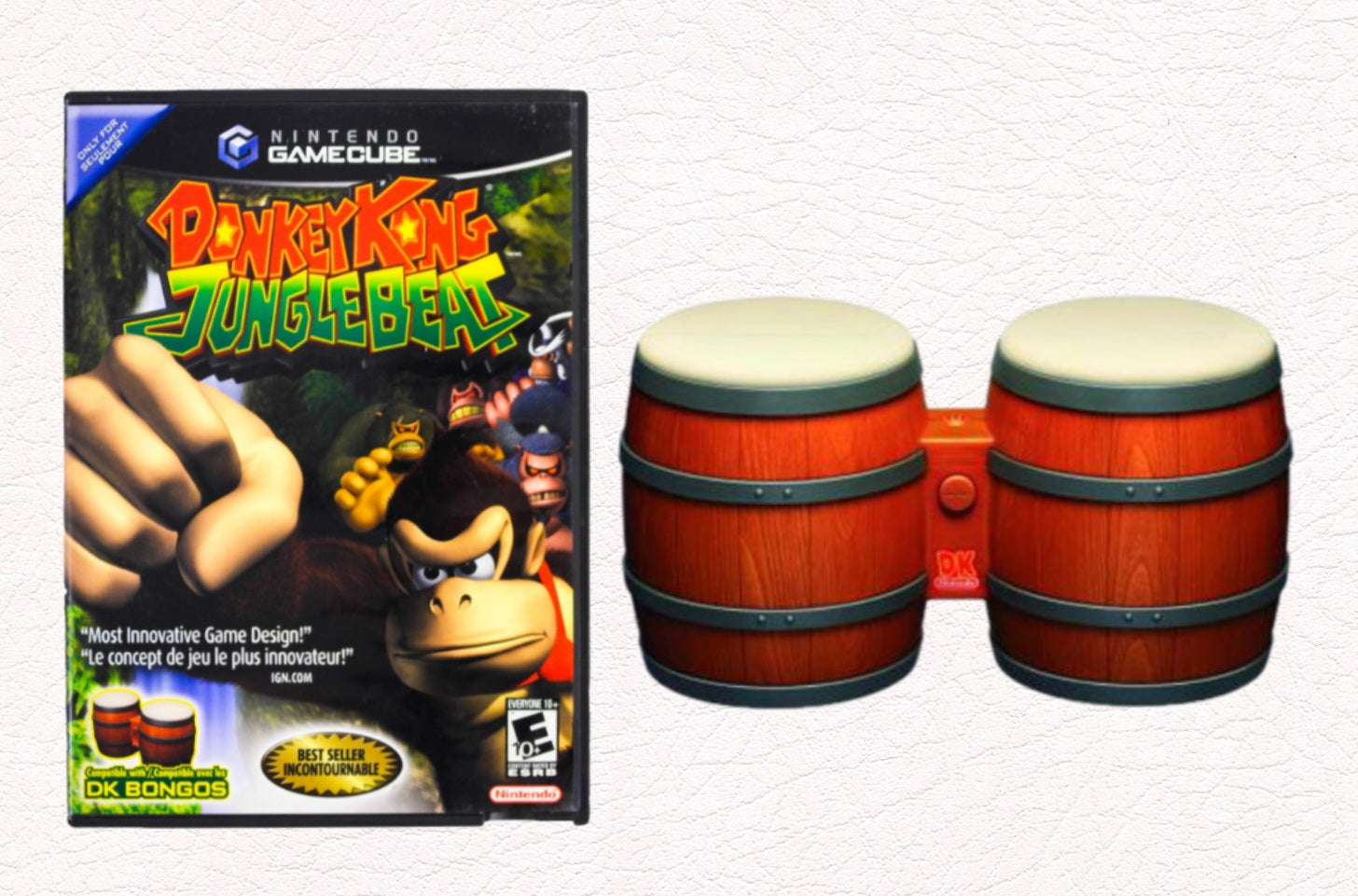 Nintendo GameCube Donkey Kong Junglebeat with DK Bongos Video Game