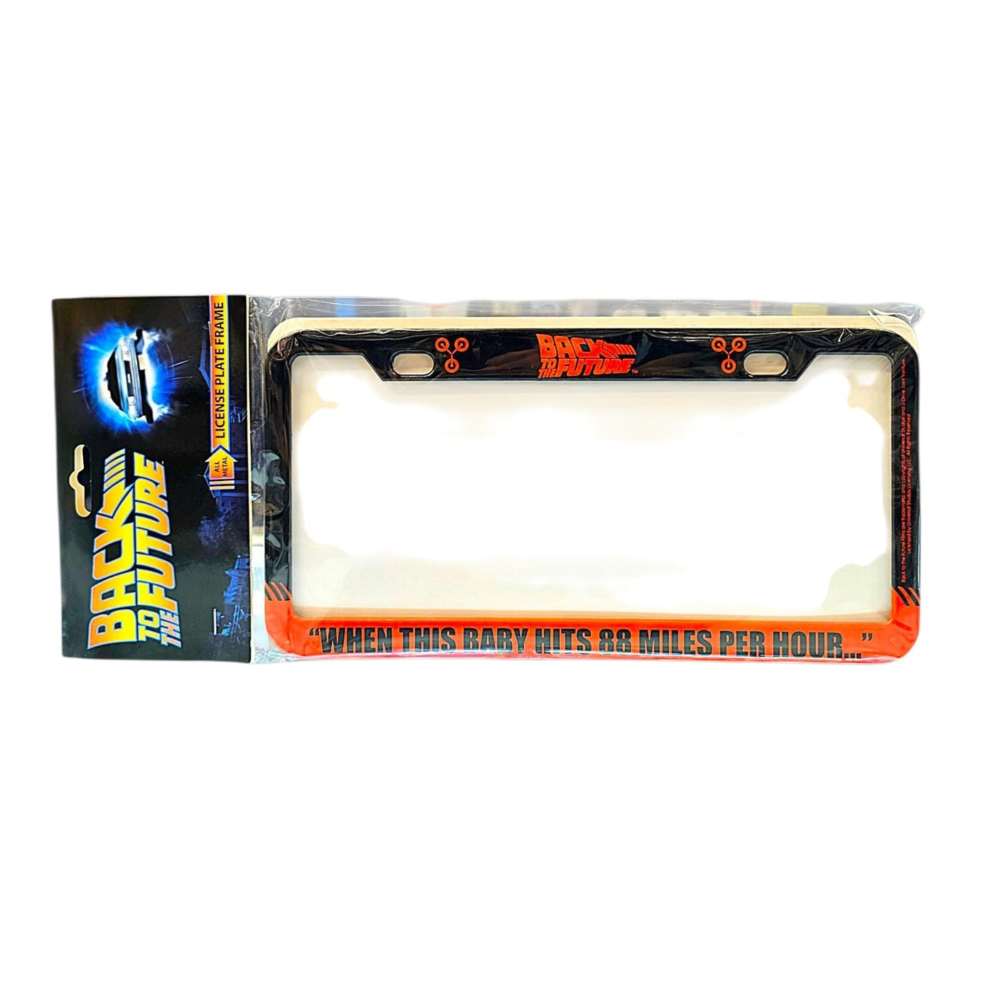 Back to the Future Time Machine All Metal License Plate Frame