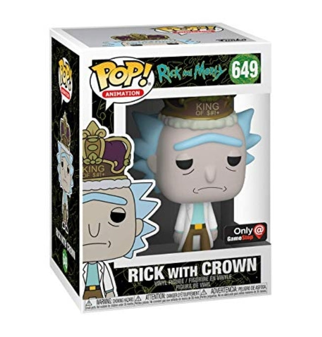 Funko Pop! Animation Rick And Morty Rick with Crown #649