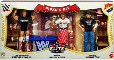 Mattel WWE Elite Collection Piper's Pit Action Figure 3-Pack  Roddy Piper, Paul Orndorff, and Bob Orton