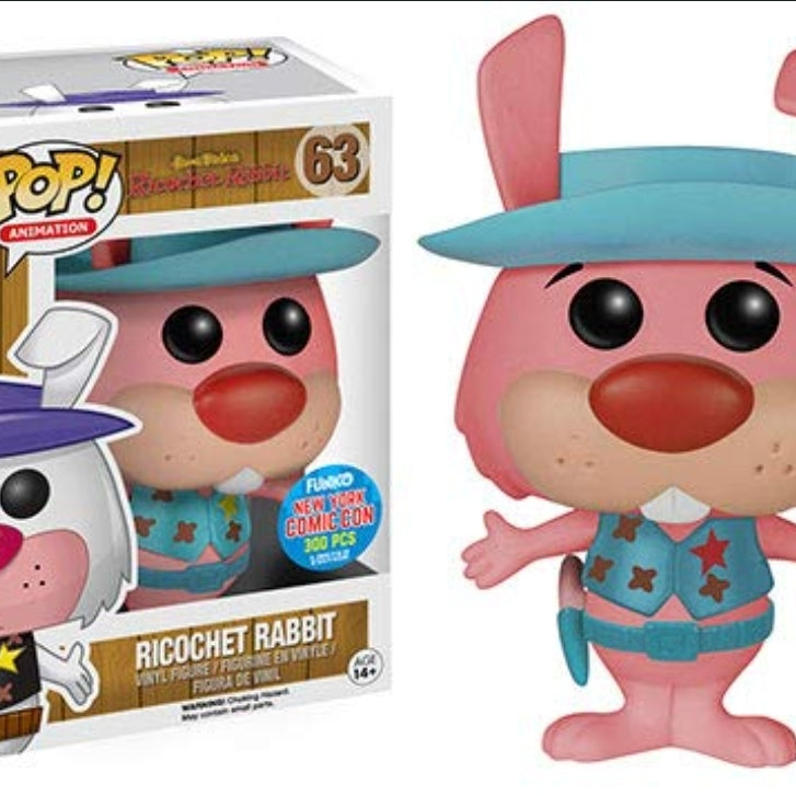 Funko Pop! Animation Hanna Barbera Ricochet Rabbit #63 NYCC 2015 Exclusive Convention Sticker