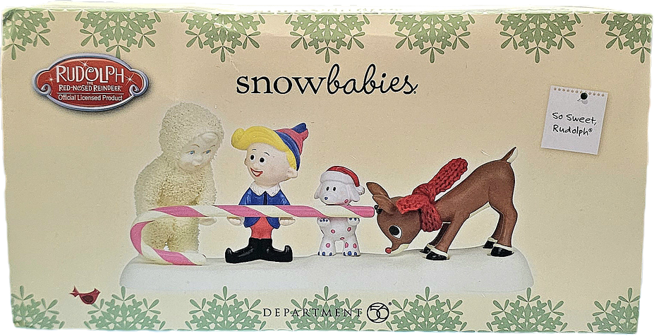 Depatment 56 Snowbabies Rudolph The Red Nosed Reindeer So Sweet Rudolph Figurine