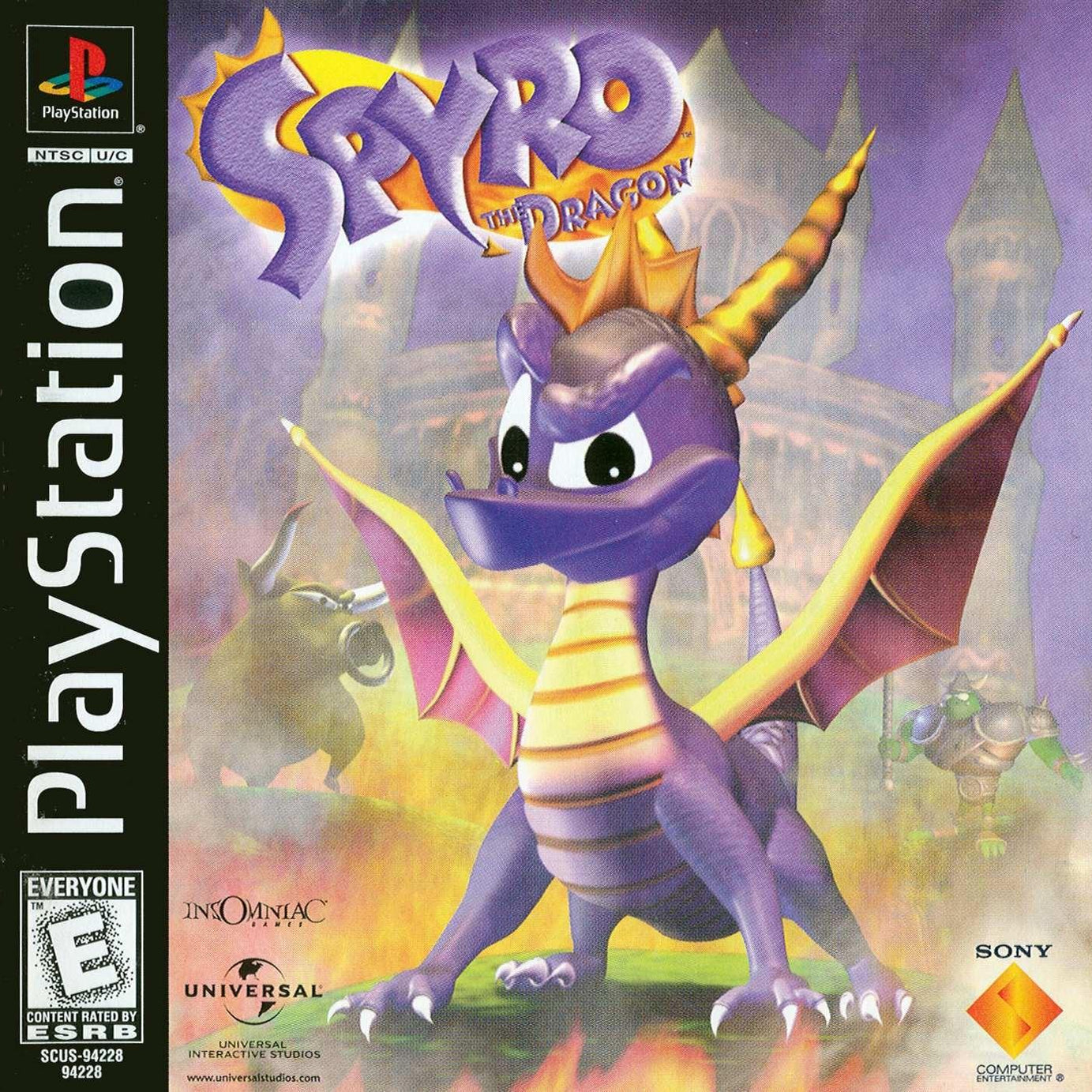 PlayStation 1 Spyro The Dragon Video Game
