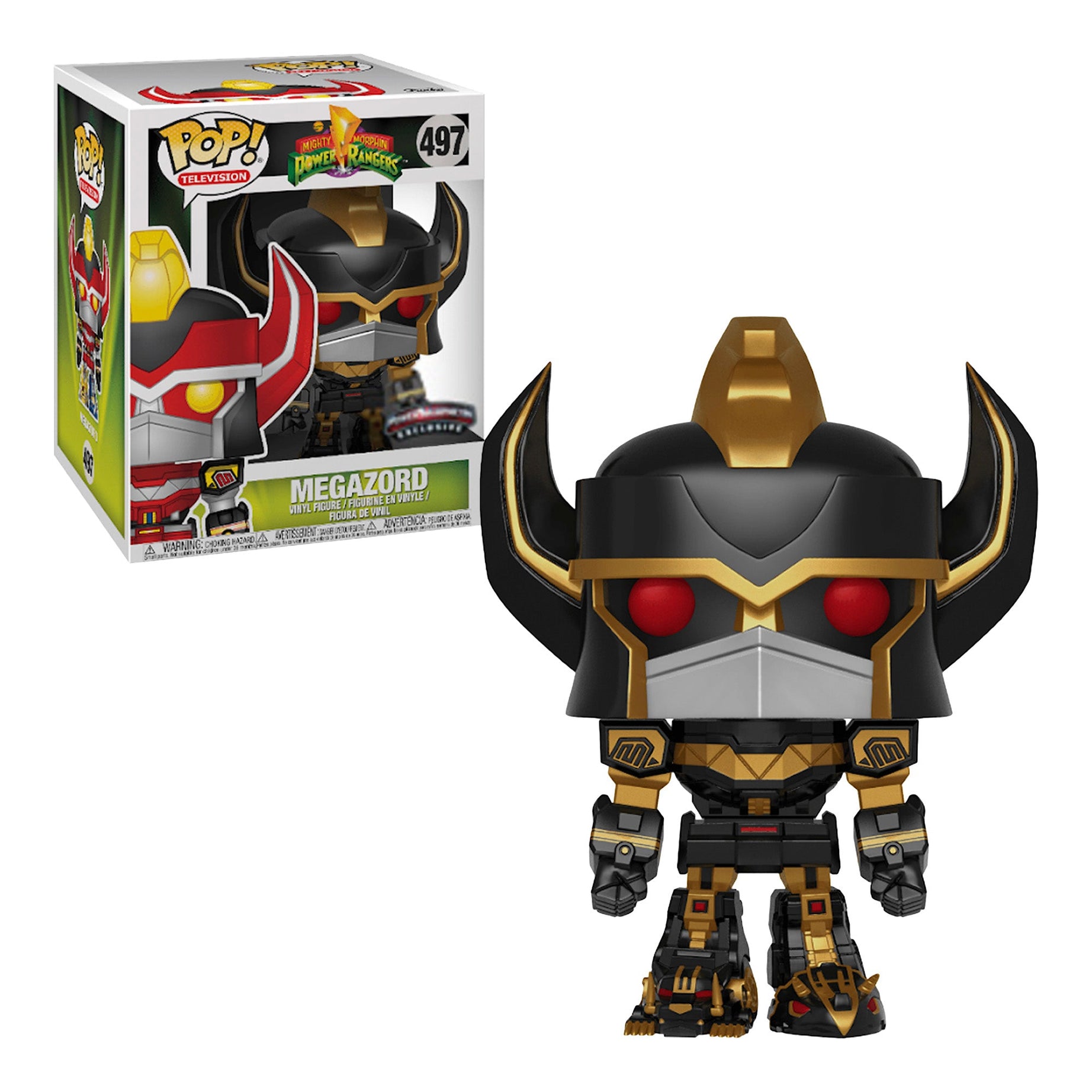 Funko Pop! Television Power Rangers Mighty Morphin Rangers Megazord (Black & Gold) #497 Power Morphicon Exclusive