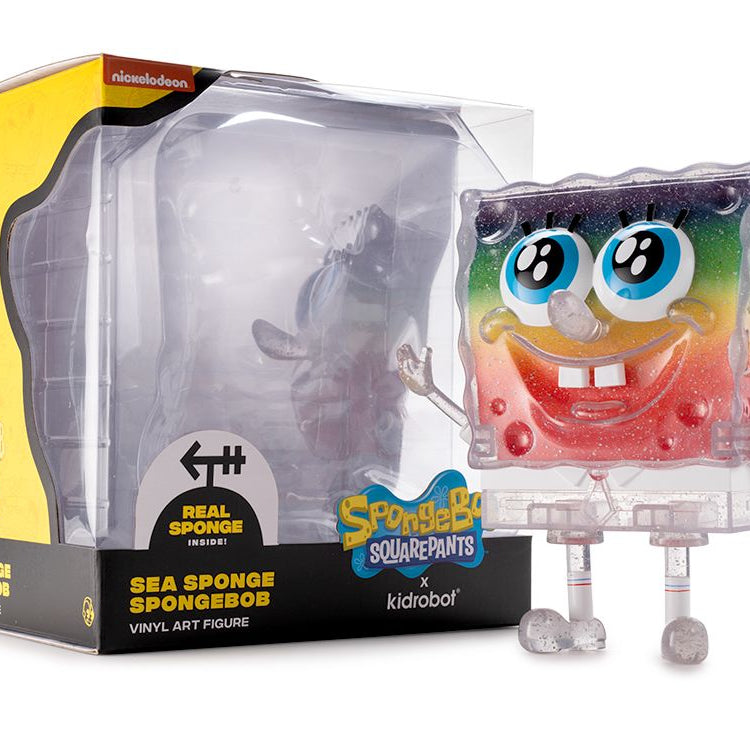 Kidrobot Nickelodeon SpongeBob SquarePants Sea-Thru Sea Sponge SpongeBob (Rainbow)Vinyl Art Figure