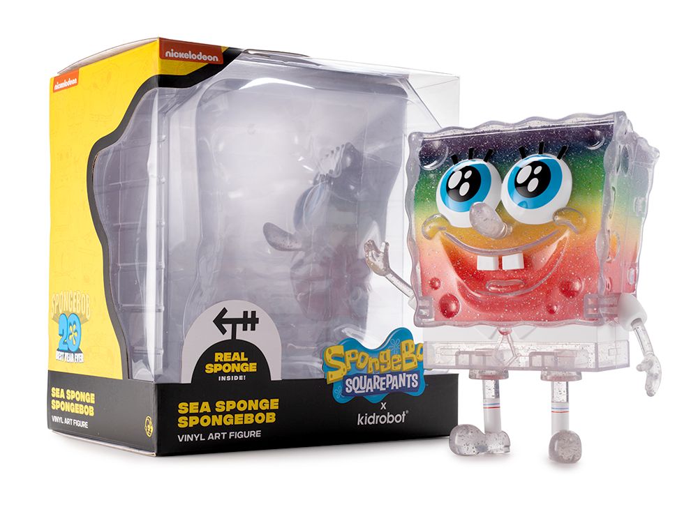 Kidrobot Nickelodeon SpongeBob SquarePants Sea-Thru Sea Sponge SpongeBob (Rainbow)Vinyl Art Figure