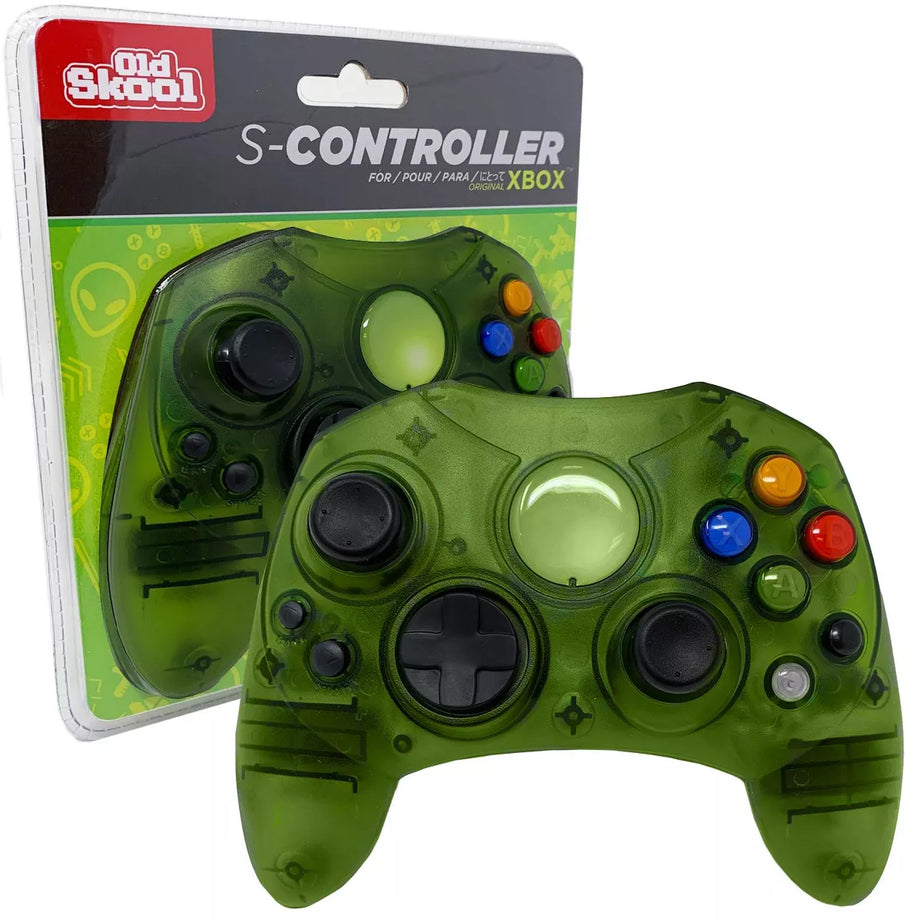 Old Skool S-Controller Original XBox Wired Controller (Green) (OS-7531)