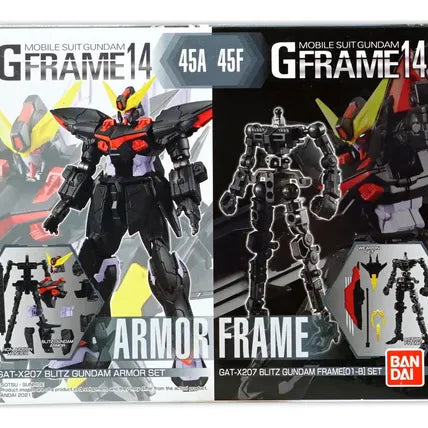 Bandai Mobile Suit Gundam G Frame14 (45A & 45F) Armor & Frame GAT-X207 Blitz Gundam Model Kit