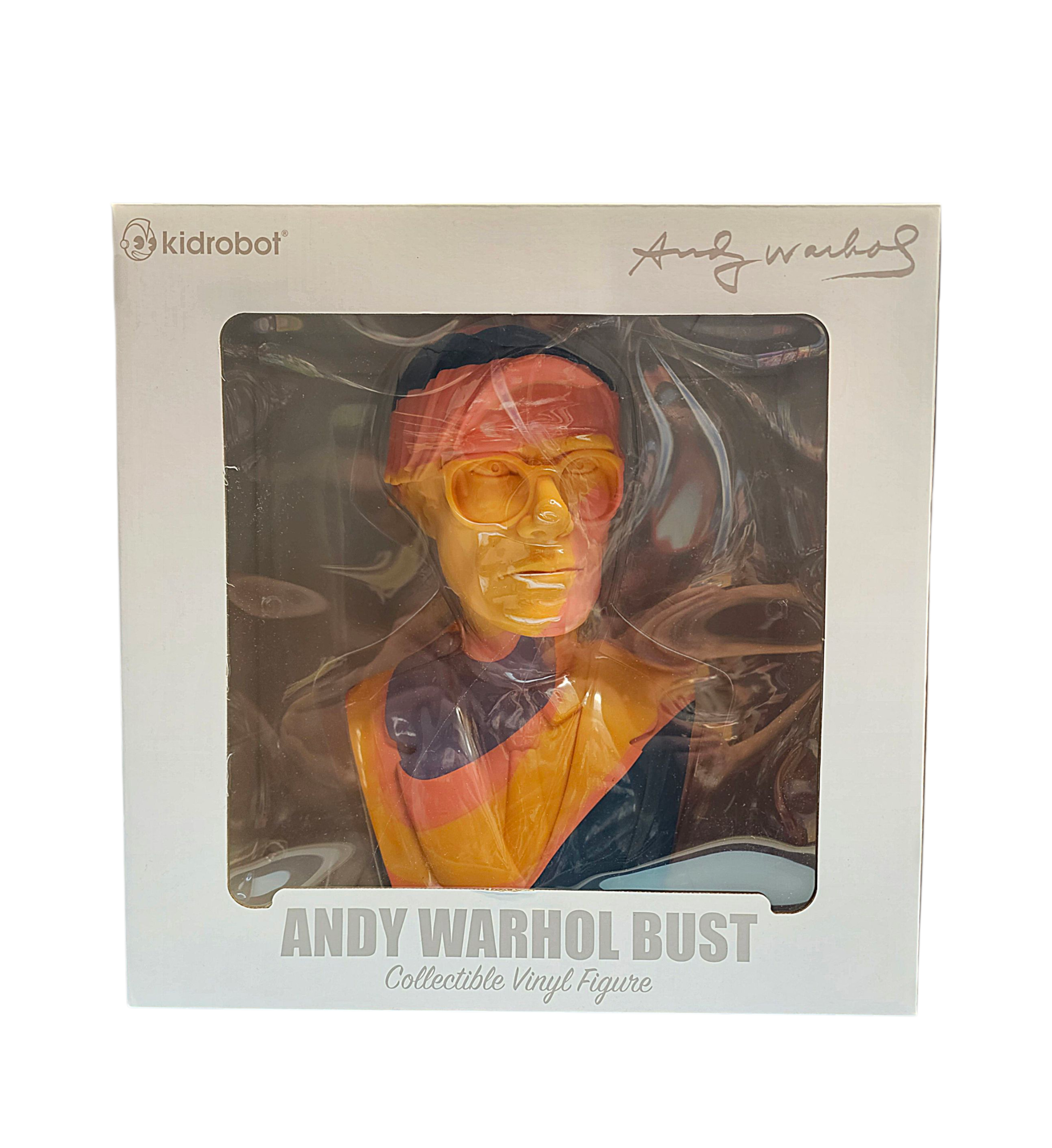 Kidrobot Andy Warhol 12" Orange Camouflage Vinyl Bust (2022)