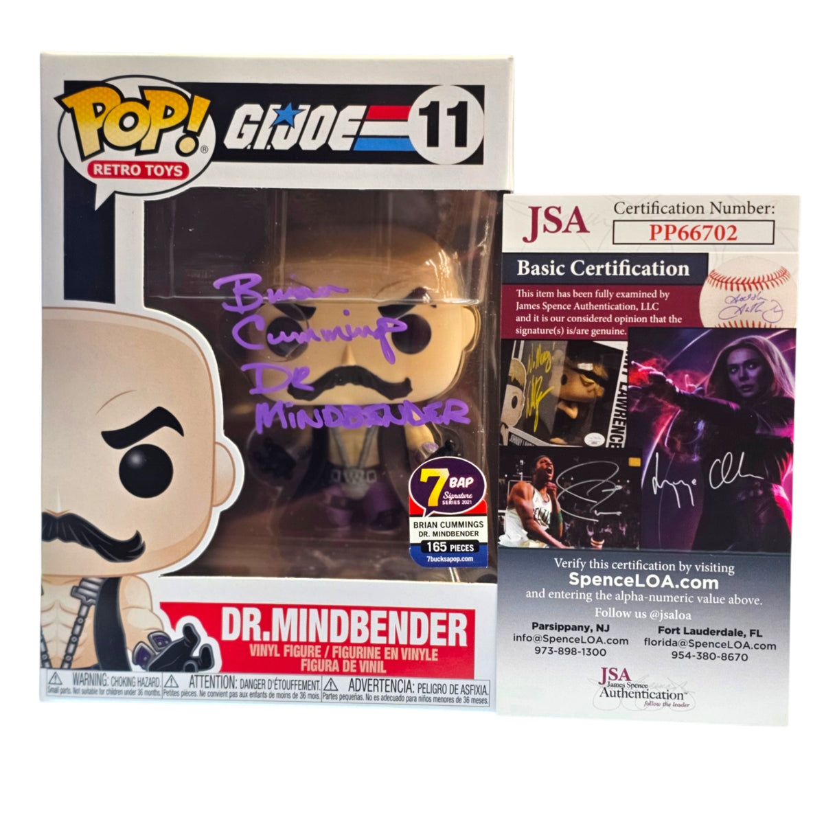 SIGNED Funko Pop! Retro Toys G.I.Joe Dr. Mindbender #11 JSA & 7 BAP Signature Series