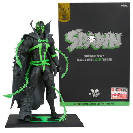 Mcfarlane Toys Spawn's Universe Shadow of Spawn Black & White Accent Edition Big Bad Toy Store 2023 Exclusive Action Figure LTD 3000 Pcs