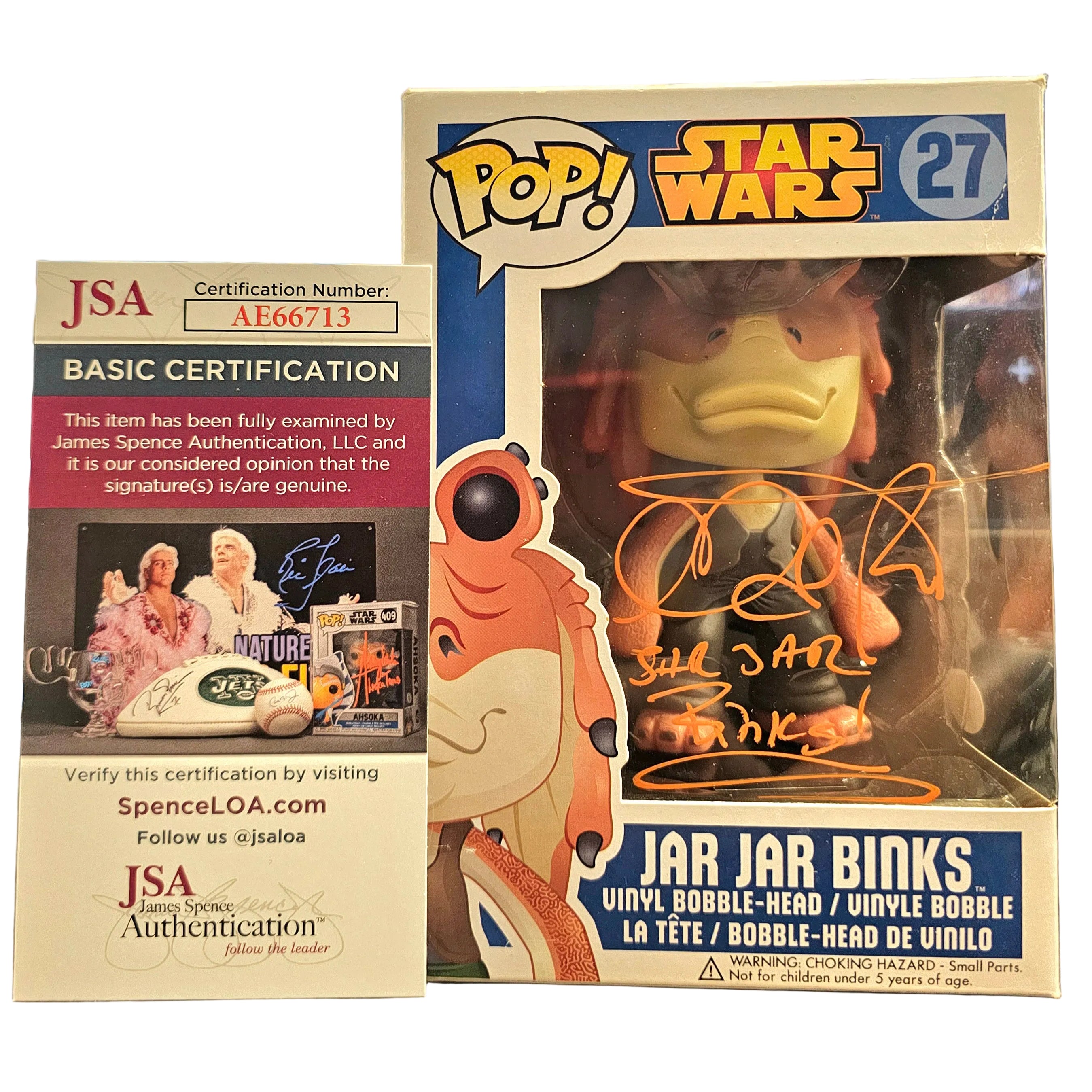 Signed Funko Pop! Star Wars Jar Jar Binks #27