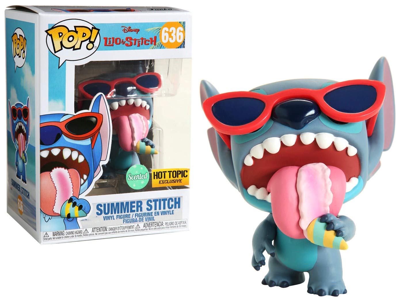 Funko Pop! Disney Lilo & Stitch Summer Stitch #636 Scented Hot Topic Exclusive