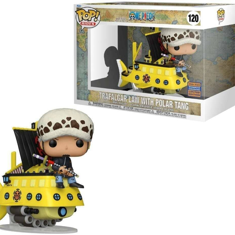 Funko Pop! Rides One Piece Trafalgar Law With Polar Tang #120 Wondercon 2023 Exclusive Shared Sticker