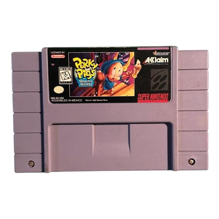 Super Nintendo Porky Pig's Haunted Holiday Video Game
