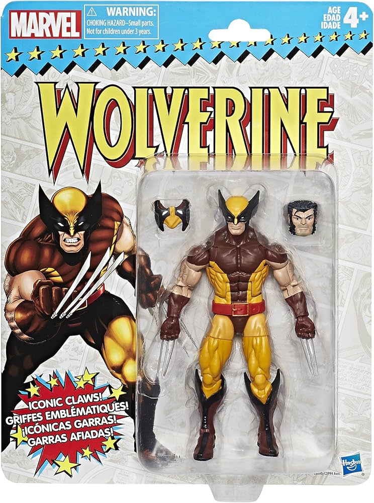 Hasbro Marvel Legends Retro Series Wolverine Action Figure