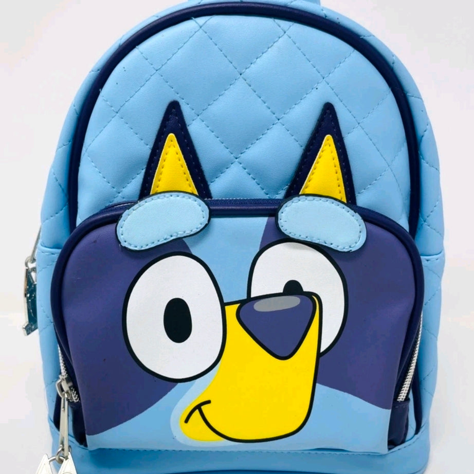 Fast Forward Bluey Dog Quilted Faux Leather Mini Backpack