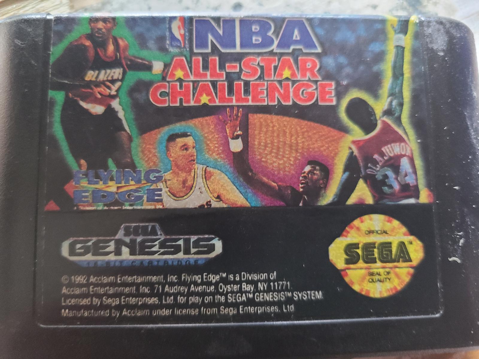 Sega Genesis NBA All-Star Challenge Video Game Loose