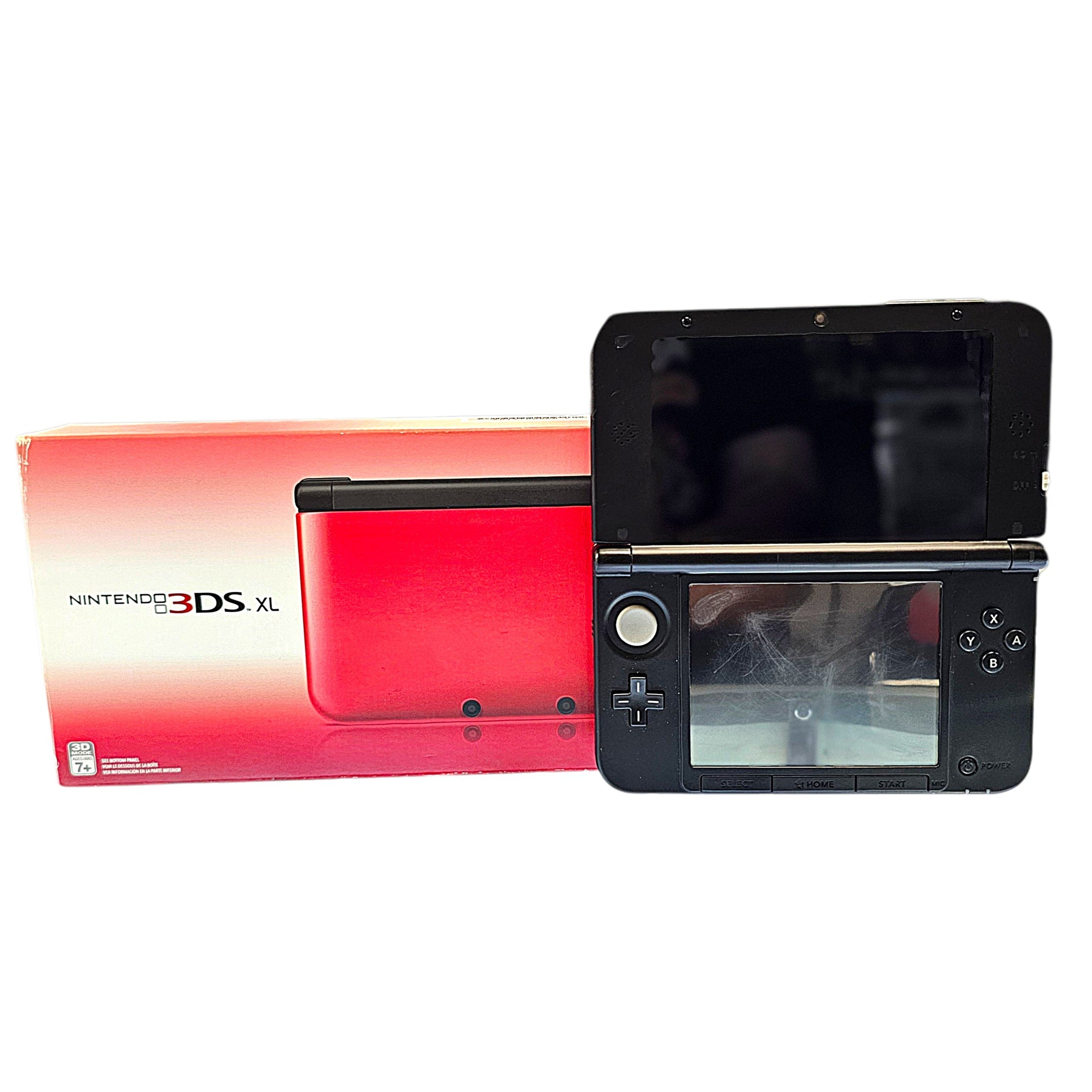 Used Boxed Nintendo 3DS XL Red Console (Worn Touchscreen)