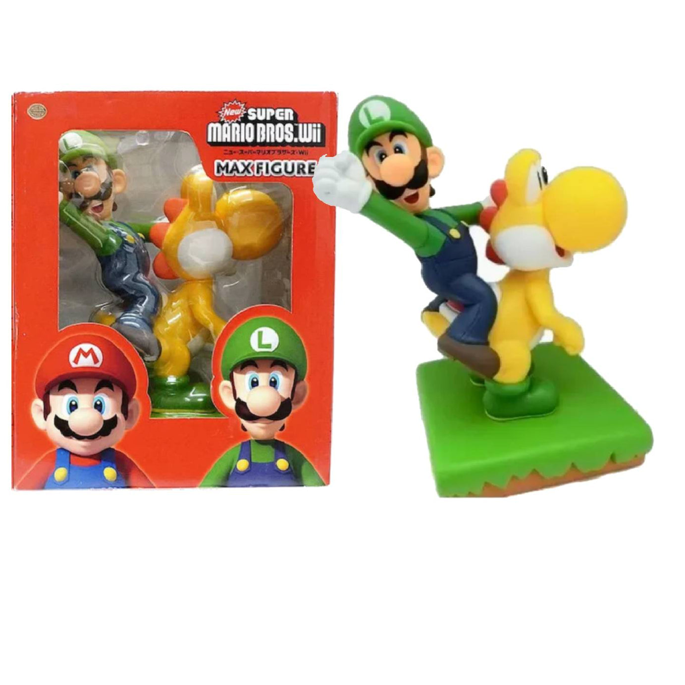 New Super Mario Bros. Wii Luigi & Yoshi Max 10" Inch Figure