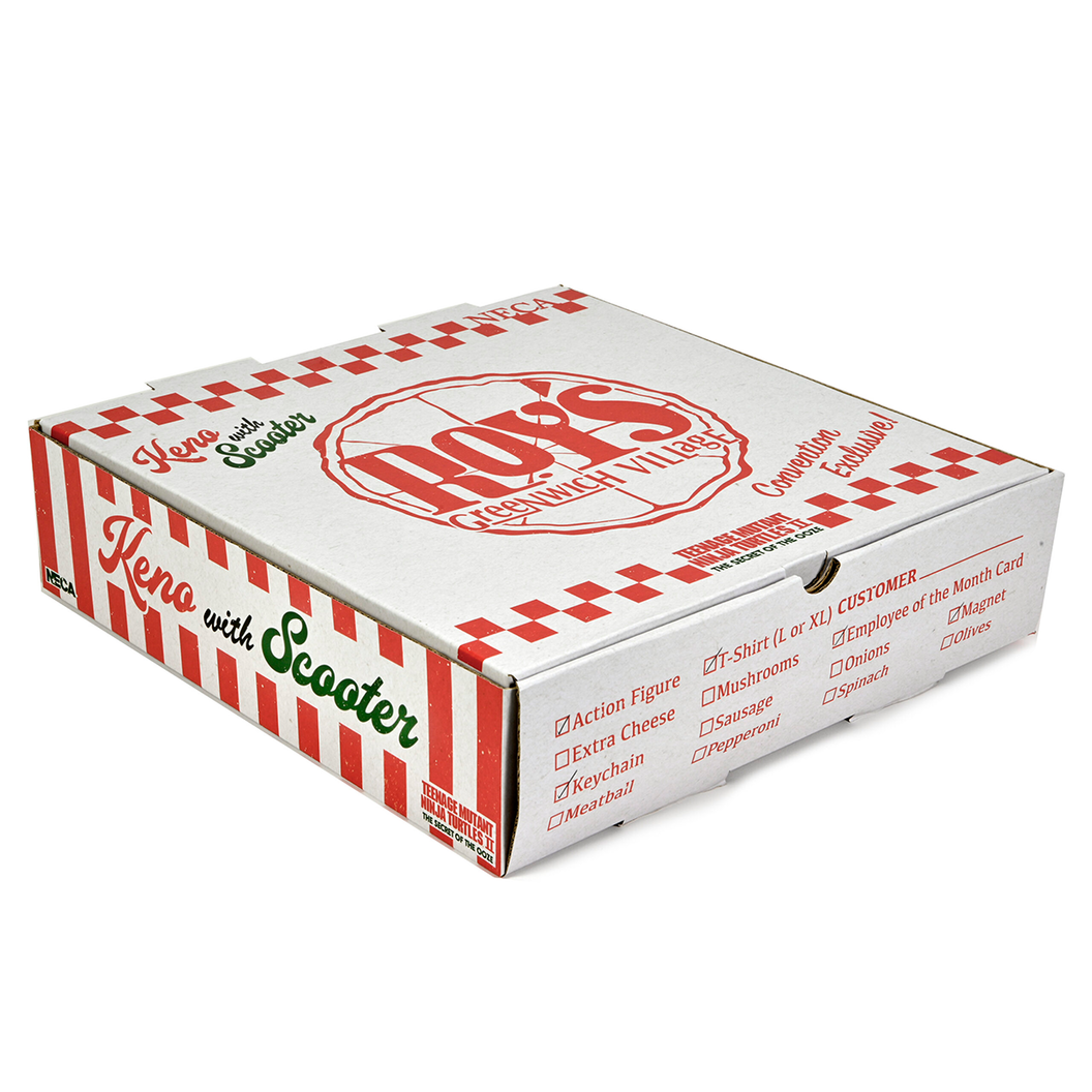 Neca Nickelodeon Teenage Mutant Ninja Turtles II: Secret of the Ooze Roy's Pizza Bundle Box SDCC 2023